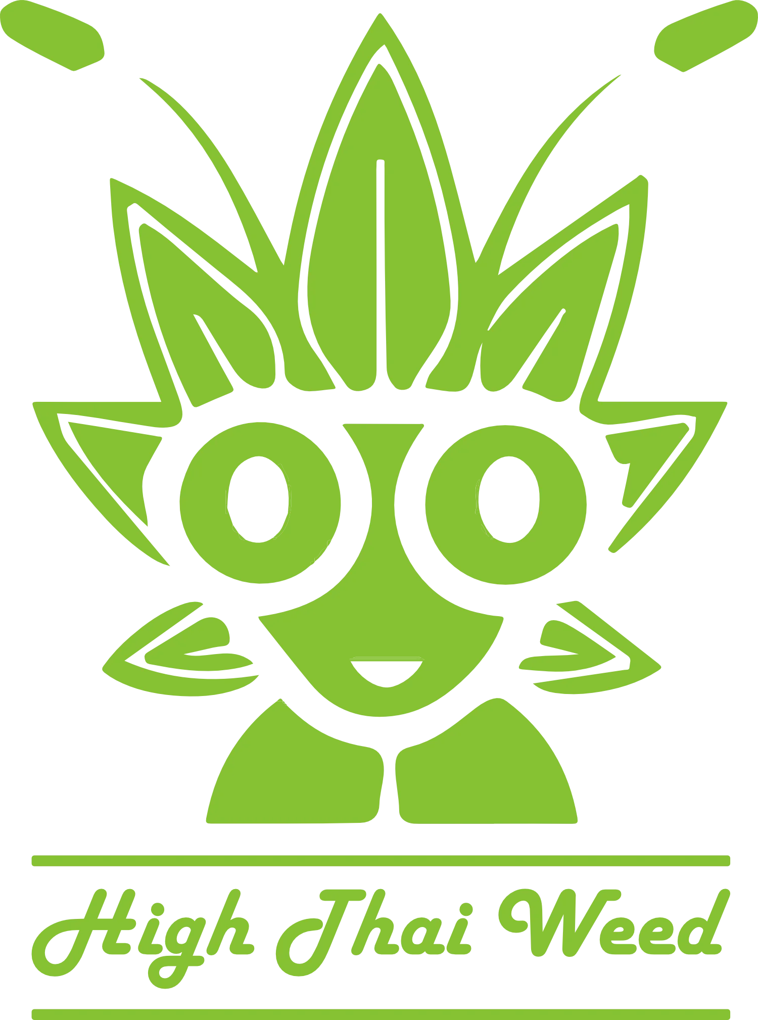 High Thai Weed Logo Green