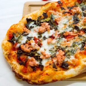Plant Based Beef And Spinach Pizza ( VEGETARIAN )
