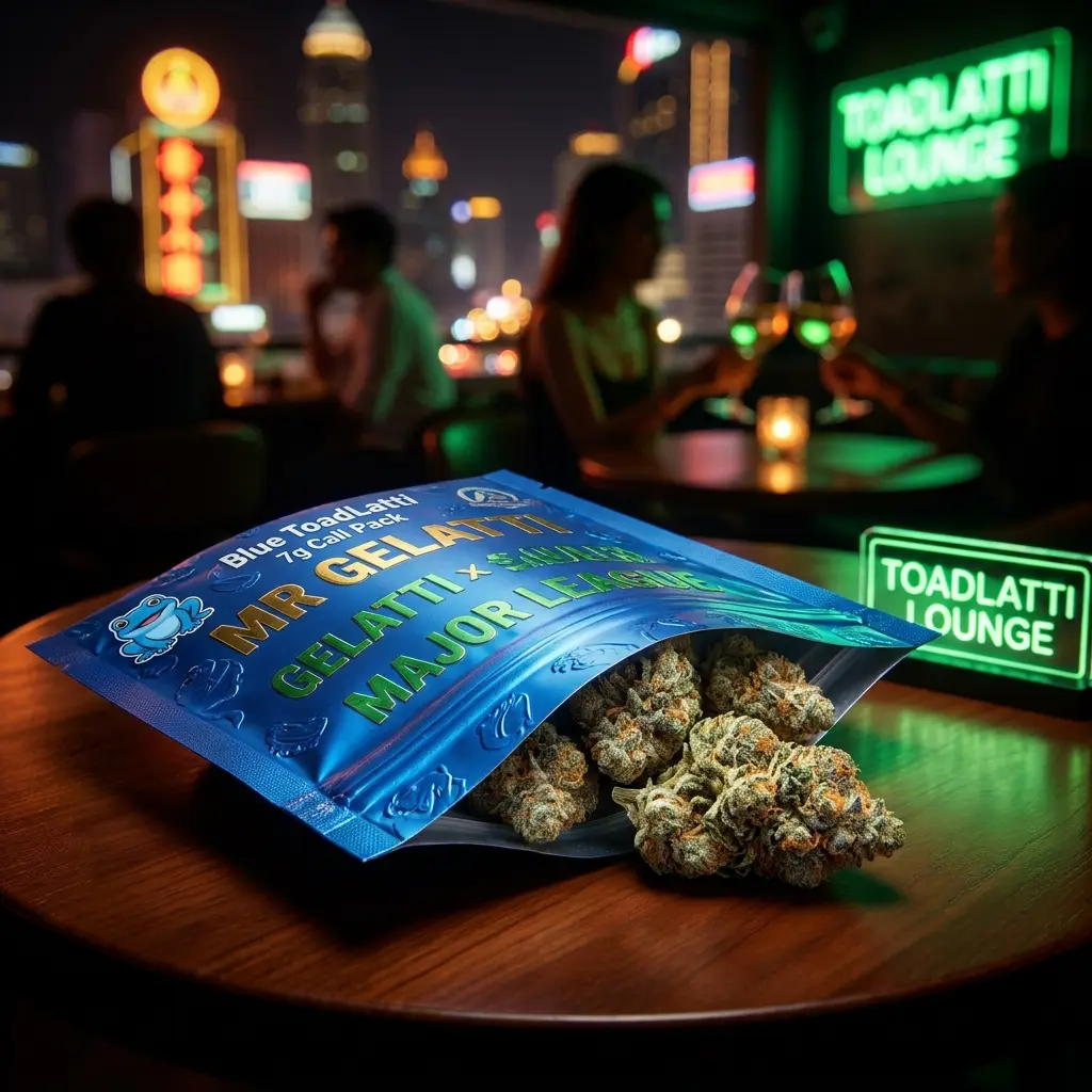 Blue ToadLatti Weed Strain 7g Cali Pack